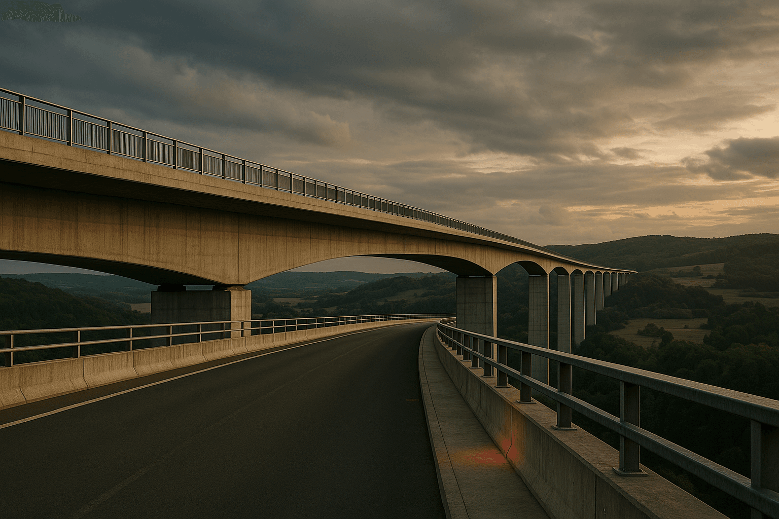 Moderne Straßenbrücke nach DIN 1076